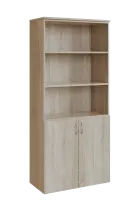 N 5 - 8DN3 kancelářská skříň, 2-dveřová/nika, 1800x800x400, dub bardolino